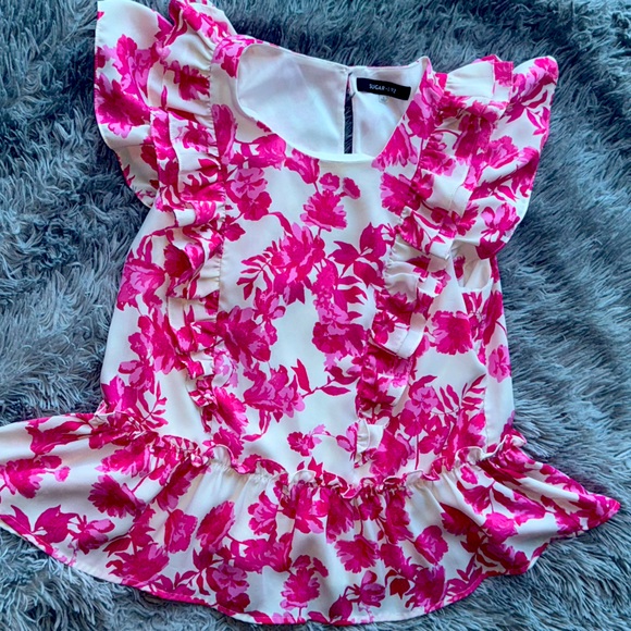 Sugar Lips Antoinette Floral Kindred Peplum Top - Picture 2 of 4